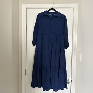 SOLD!!!!! Umgee Deep Blue Long Sleeve Dress